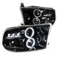 Dodge Ram 3500 2010-2018 Glossy Black Halo Projector Headlights