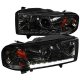 Dodge Ram 2500 1994-2002 Smoked Retrofit Projector Headlights LED DRL