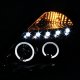 Nissan 350Z 2003-2005 Smoked Halo Projector Headlights with LED
