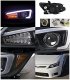 Scion tC 2011-2013 Black LED DRL Signal Projector Headlights