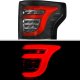 Ford F150 2015-2017 Black LED Tail Lights Red Custom Tube