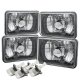 Chevy Cavalier 1984-1987 Black Chrome LED Headlights Kit Low and High Beams