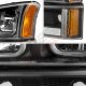 Chevy Silverado 2003-2006 Black LED DRL Headlights Tube Bumper Lights