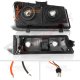 Chevy Silverado 2500 2003-2004 Black LED DRL Headlights Tube Bumper Lights