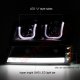 Chevy Silverado 2500 2003-2004 Black LED DRL Headlights Tube Bumper Lights