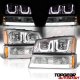 Chevy Silverado 2500HD 2003-2006 LED DRL Headlights Tube Bumper Lights