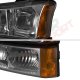 Chevy Silverado 3500 2003-2006 Smoked LED DRL Headlights Bumper Lights