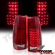 GMC Suburban 1992-1999 LED Tail Lights Red Clear