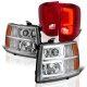 Chevy Silverado 2007-2013 Custom DRL Projector Headlights LED Tail Lights