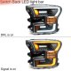Ford F150 2015-2017 Black Projector Headlights LED DRL Dynamic Signal Activation