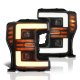 Ford F450 Super Duty 2017-2019 Black Projector Headlights LED DRL Dynamic Signal Activation