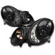 Mercedes Benz E Class 2003-2006 Black HID Projector Headlights with LED DRL