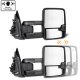 Chevy Silverado 2014-2018 Glossy Black Power Folding Towing Mirrors Smoked LED DRL
