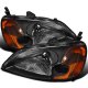 Honda Civic 2001-2003 JDM Black Euro Headlights