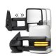 GMC Sierra 2007-2013 White Towing Mirrors Smoked LED DRL Power Heated