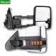 Chevy Silverado 2500HD Diesel 2015-2019 Chrome Towing Mirrors Smoked LED Lights Power Heated