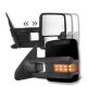 Toyota Tundra 2007-2021 Glossy Black Towing Mirrors LED Lights Power Heated