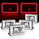 Cadillac Cimarron 1982-1985 Red Halo Tube Sealed Beam Headlight Conversion Low and High Beams