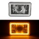 Dodge Charger 1984-1986 Amber LED Halo Black Sealed Beam Projector Headlight Conversion