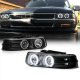 Chevy Tahoe 2000-2006 Black Halo Projector Headlights with LED