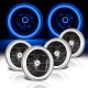 Cadillac Calais 1965-1972 Blue Halo Tube Black Sealed Beam Headlight Conversion