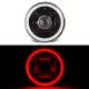 BMW 3 Series 1984-1991 Red Halo Tube Black Sealed Beam Projector Headlight Conversion