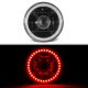 Chevy Impala 1965-1976 Red LED Halo Black Sealed Beam Projector Headlight Conversion