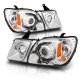 Lexus LX470 1998-2007 Projector Headlights Chrome  Halo LED