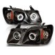 Lexus LX470 1998-2007 Projector Headlights Black Halo LED