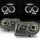 Chrysler 300 2005-2008 Smoked Halo Projector Headlights with LED
