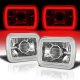 Dodge Ramcharger 1981-1984 Red Halo Tube Sealed Beam Projector Headlight Conversion