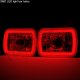 Dodge Rampage 1982-1983 Red Halo Tube Sealed Beam Projector Headlight Conversion