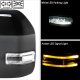 Ford F250 Super Duty 2008-2016 Glossy Black Towing Mirrors LED Lights Power Heated