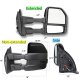 Ford F350 Super Duty 2017-2022 Glossy Black Power Heated Towing Mirrors Smoked LED Lights