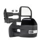 Ford F350 Super Duty 1999-2002 Glossy Black Towing Mirrors LED Lights Power Heated
