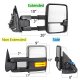 Chevy Suburban 2000-2002 Chrome Power Folding Towing Mirrors LED DRL