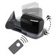 GMC Sierra 1999-2002 Glossy Black Power Folding Towing Mirrors Smoked LED DRL