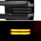Chevy Silverado 2003-2006 Glossy Black Power Folding Towing Mirrors Smoked LED DRL Lights