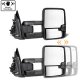 Chevy 2500 Pickup 1988-1998 Glossy Black Power Towing Mirrors Smoked LED Running Lights