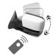 Chevy Silverado 1999-2002 White Power Folding Towing Mirrors Smoked LED DRL