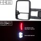 Chevy Avalanche 2003-2005 White Power Folding Towing Mirrors Smoked Tube LED Lights