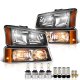 Chevy Avalanche 2003-2006 Black Headlights LED Bulbs Complete Kit