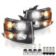 Chevy Silverado 2007-2013 Black Headlights LED Bulbs Complete Kit