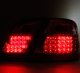 Mercedes Benz CLK 1998-2002 Red and Clear LED Tail Lights