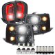 Chevy Silverado 2007-2013 Smoked Headlights Custom LED Tail Lights LED Bulbs Complete Kit
