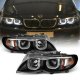 BMW 3 Series E46 Sedan 2002-2005 Black U-Bar Halo Projector Headlights