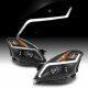 Nissan Altima Coupe 2008-2009 Black LED DRL Projector Headlights