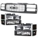 GMC Sierra 3500 1988-1993 Black Grille and Headlights Conversion