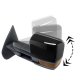 GMC Sierra 2014-2018 Glossy Black Power Folding Towing Mirrors LED Lights Heated