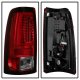 GMC Sierra 1500HD 1999-2006 Red Smoked LED Tail Lights Tube